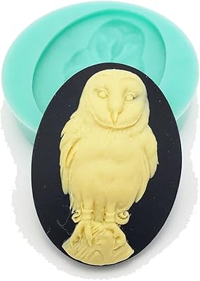 FS Brand Barn Owl Mold Flexible Silicone Mould for Crafts, Jewelry, Resin, Scrapbooking, Polymer Clay.