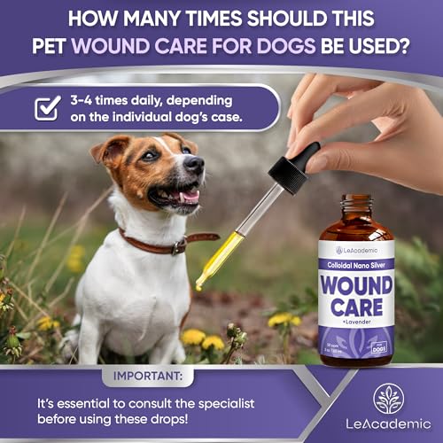 Wound Care for Dogs | Dog Wound Care Drops | Skin Irritation Treatment | Skin Rash Treatment Lavender | Vitamin E Drops | 2 Oz