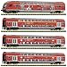 Produktbild Fleischmann 881916 N 4er-Set Doppelstockwagen âFEXâ der DB-AG