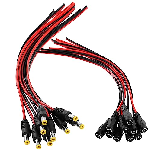 Conector de enchufe de CC de 2,1 mm x 5,5 mm ideal para instalar cámaras de seguridad Swpeet