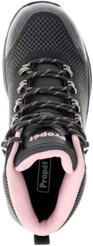 Propet Womens Conni Round Toe Hiking Casual Boots Ankle Low Heel 1-2" - Black