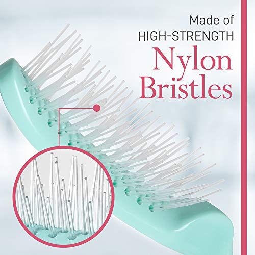 Stanley Style Glider Detangle Hair Brush For Women - Gentle Hair Styling, Straightener & Detangling Hairbrush For Long, Thick Hair With Nylon Bristles, Wet Or Dry #TOP4