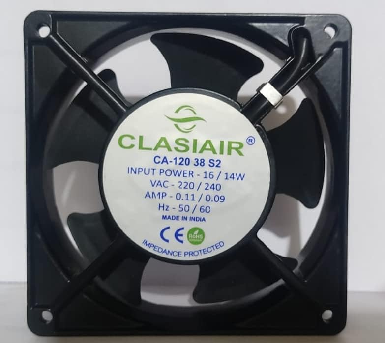 Lighting Hub CLASIAIR CA-120 38 S2 Axial Fan 220/240V-50/60Hz 0.11/0.09A 16/14W DC Brushless Air Cooling Fan 3500 RPM 120 * 120 * 38mm 2Wire (Metal)-image-20