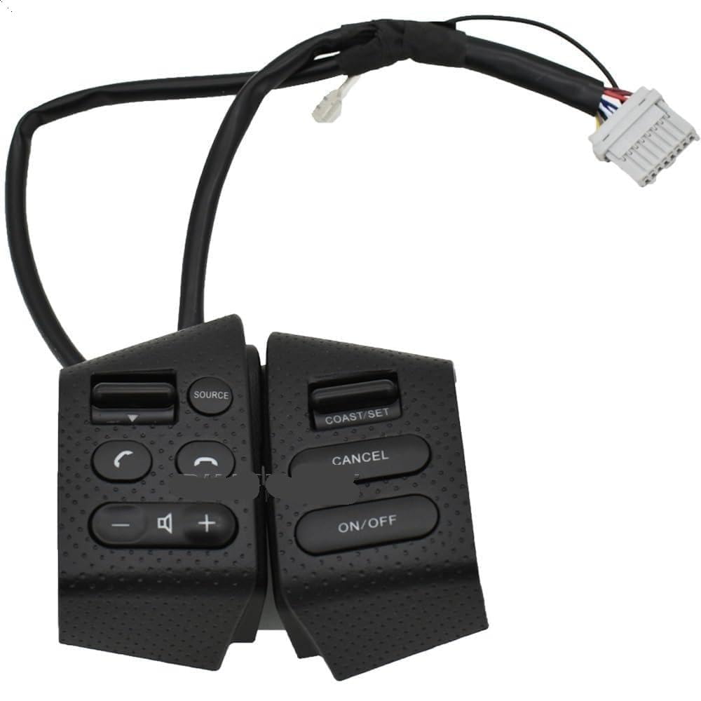Steering Wheel Mounted Cruise Control Switch Butto Car Styling Steering Wheel Button Cruise Control Switch/Fit for Nissan Sylphy 2005-2017 Tiida 2005-2008 Livina 2007 2008 2009 2010(Medium-Black)