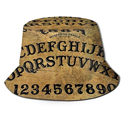 FEAIYEA Bucket Hat Dangerous Magical Game Ouija Board Pattern Fishing Hats Bucket Sun Hats Breathable Fisherman Protection Safari Hats Unisex for Fishing Beach Hiking Safari Camping Gardening Boating