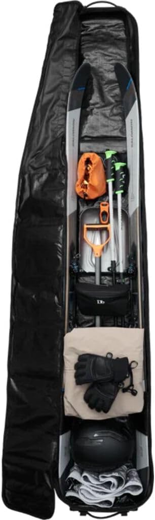 Db Journey Snow Roller - Ski Bag with Wheels, Adjustable Length Ski Travel Bag, Fits 2 Pairs of Skis, Padded, Compressible, Roller Bag Attachment