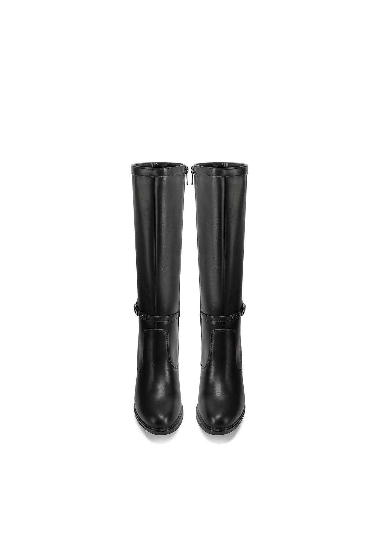 QUEEN HELENA Botas Altas con Tacón Cremallera Lateral Casual Mujer X31-118