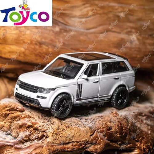 Image of toyco Alloy Metal SUV Toy Car for Kids | Pull Back Unbreakable Small Toy Cars | Openable Doors, Smooth & Shiny Edges |1:36 Scale | Gift Toys for Boys and Girls Age 3+ | (Range Rover)