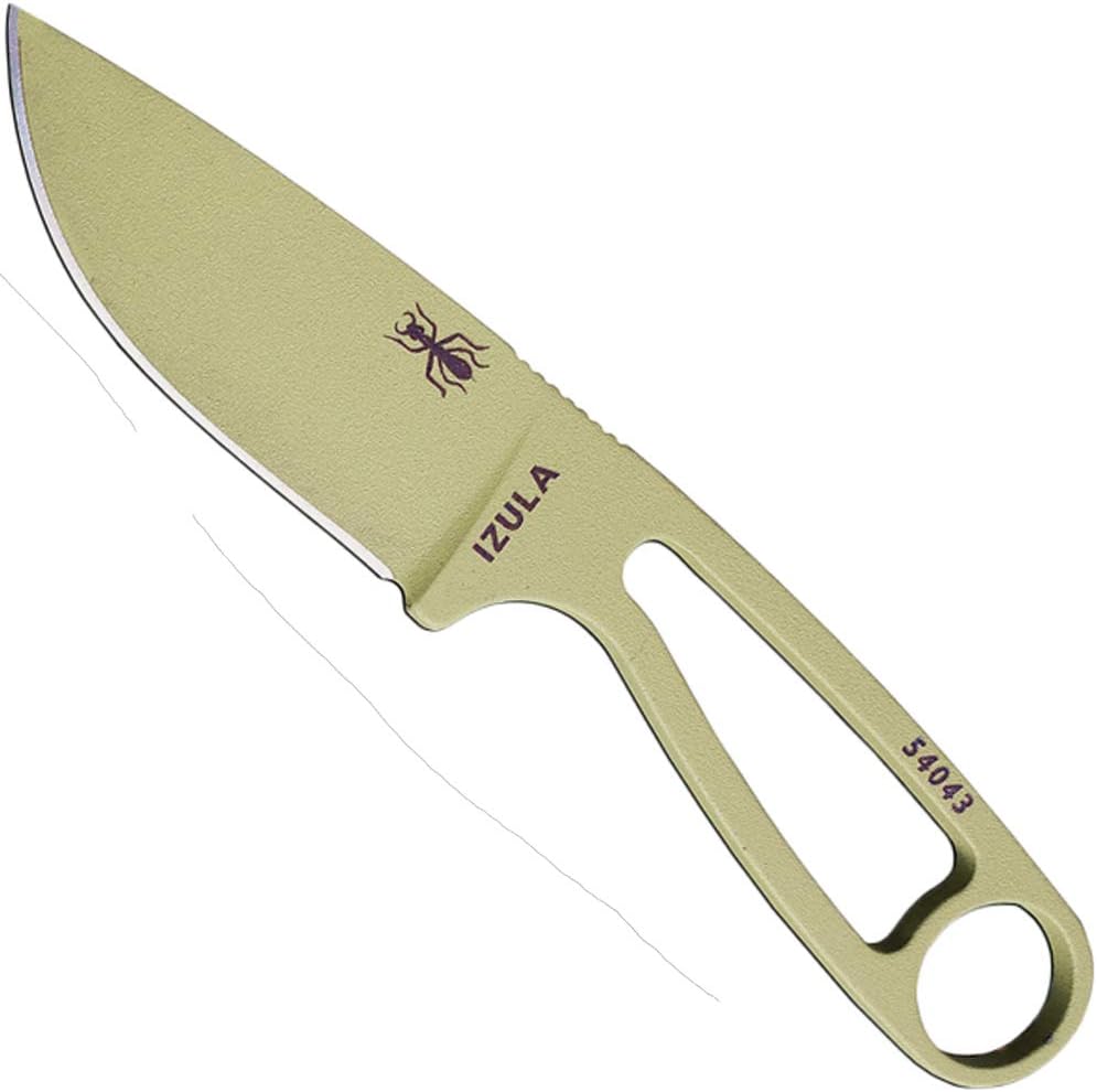 ESEE Izula Fixed Blade Knife w/Molded Polymer Sheath and Clip Plate