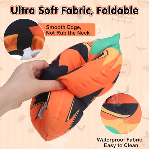 Image of BEAUTYZOO Cat Cone Collar Soft, Cat Donut Recovery Collar After Surgery to Stop Licking, Kitten E Collars Neck Pillow Cone for Cats, Adjustable Elizabeth Pet Collars for Puppy Small Dogs, Pumpkin S