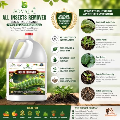 Image of All insects Remover, Essential Organic Powerful Liquid Insecticide for Removing all types of insects and pests from Plants and soil. (250 ml)