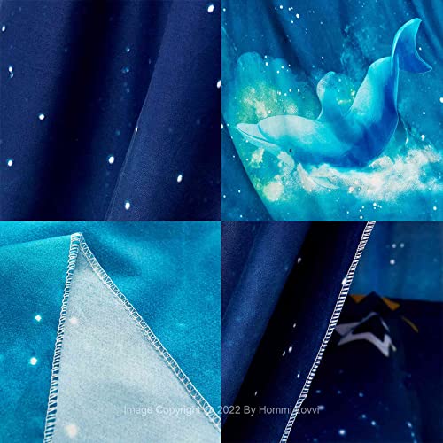 Hommi Lovvi Ocean Print Kids Bed Canopy, Girls Princess Bed Canopy Dreamy Room Decor, Soft Hanging Reading Nook Play Tent Canopy, Extra Large Full Size Bed Canopy With String Light #TOP4
