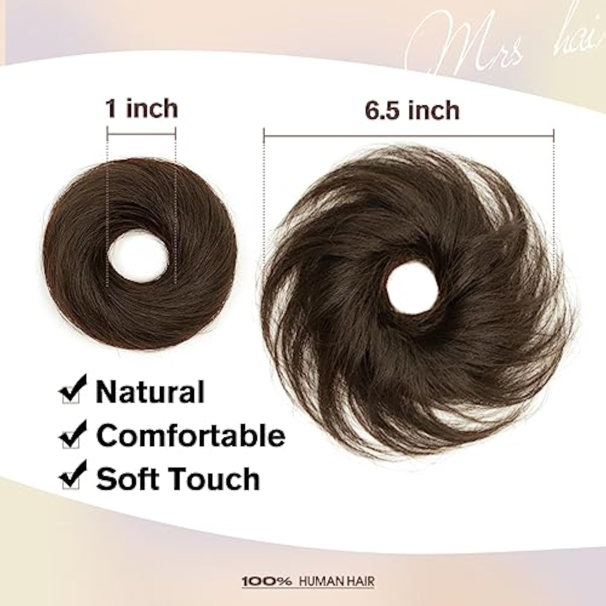 Women's Real Human Hair Messy Bun Extension