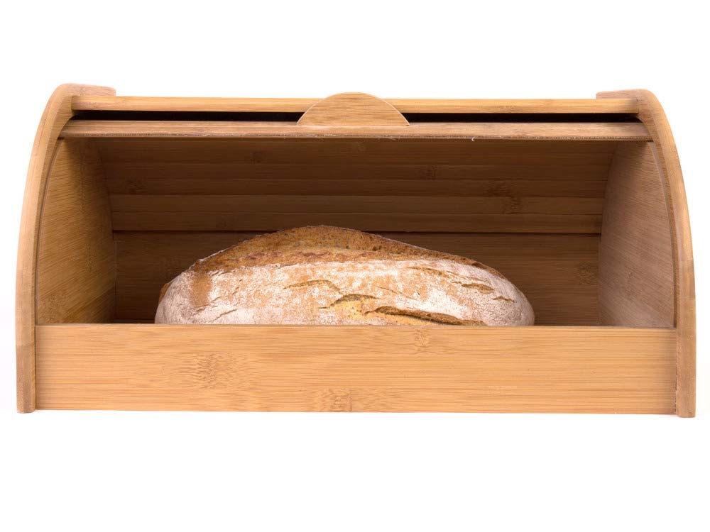 Zeller 25347 - Contenitore per Il Pane Arrotolato, in bambù, 40 x 26 x 20 cm, Colore Naturale