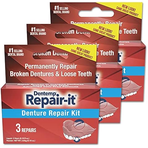 Dentemp Denture Repair Kit - 3 Repairs Cover