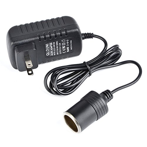 QLOUNI AC to DC Converter 2A 24W Car Cigarette Lighter Socket 110-240V to 12V AC/DC Power Adapter