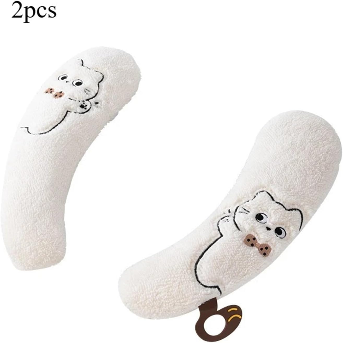 Thickened Plush Toilet Seat Universal Paste Winter Household Toilettes Accessoires(White-1)