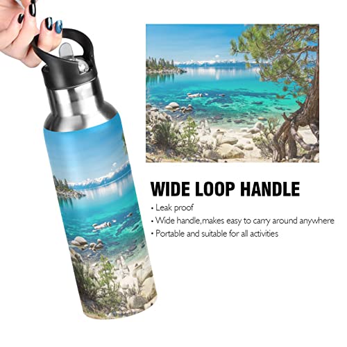Xigua，Lake Tahoe Sports Water Bottle - 32 Oz, Leak Proof, Vacuum Insulated Stainless Steel Thermo Muggood For Fitness Travel#-108 #TOP3