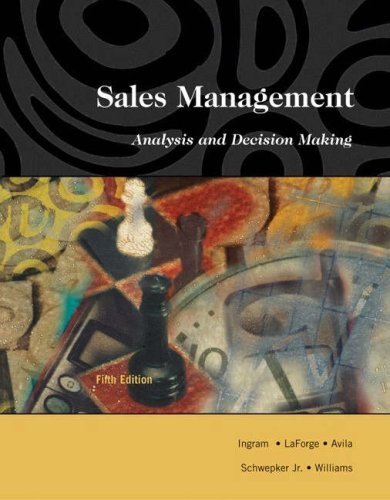 Sales Management: Analysis and Decision Making