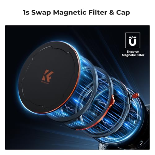 Image of K&F CONCEPT 49mm Magnetic CPL + VND2-32 + Black Diffusion 1 /4 Filter Kit | 1s Swap,Magnetic 5-Pack: Filter + Magnetic Basic Ring + Lens Cap Kit with Storage Case (Nano-X Series)-FU704