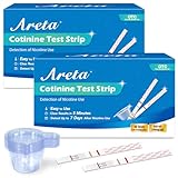 Areta Home Nicotine Test Strip: Detect Nicotine Tobacco Use Cotinine Urine Screen Testing Kits for Over The Counter Use 200ng/mL Cutoff Level Quick Result in 5 Min - # ASCOT-114C (20 Pack)