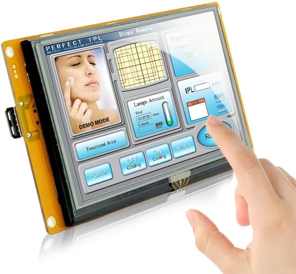 7 inch Smart HMI TFT LCD Display Module with Complimentary GUI Software + UART Port + Cortex A8 CPU for Arduino ESP32 Project or Industry Equipment Control