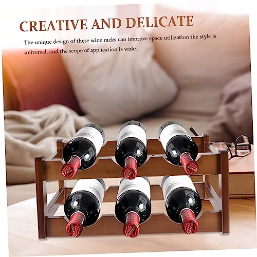 Soporte para botellas de vino doble capa para encimera miniatura 3