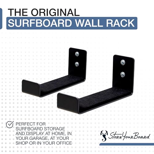 StoreYourBoard Minimalist Surfboard Wall Mount Rack, Felt Padded Arms by StoreYourBoard - Image 4