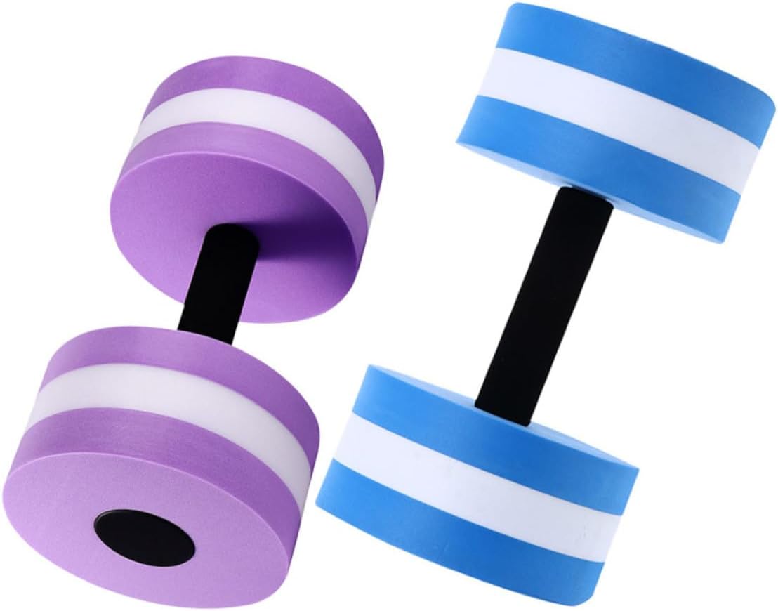 2pcs Floating EVA Dumbbells for Water Aerobics Aquatic Exercise Equipment Water Resistance Hand Bars EVA Material for Pool Fitness for Home Workouts
