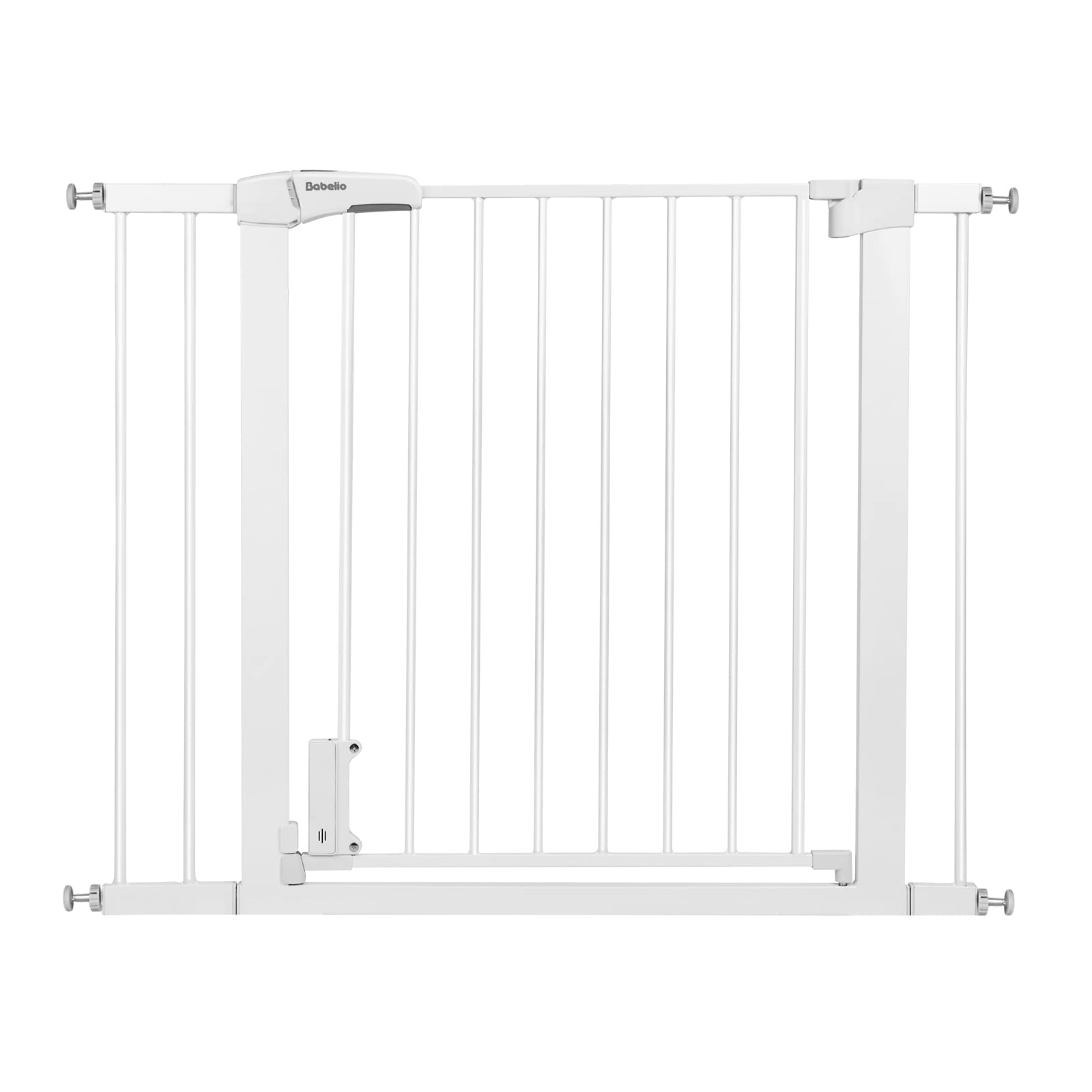 Buy BABELIO Metal Baby Gate with Wireless Alarm, 2940 Inch Dog Gate with Door, Easy Step Extra