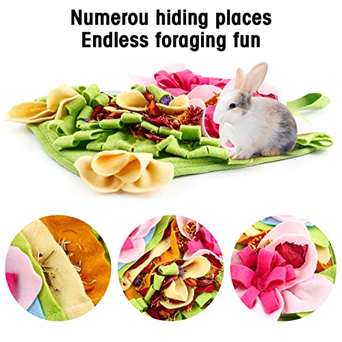 Tapete De Forrageamento Para Coelhos, Jogo De Alimentação Interativo De 11,8 '' X, Tecido De Feltr