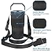 Desing Wish 20oz IceFlow Water Bottle Pouch for Stanley IceFlow Flip Straw Tumbler, Lycra Cloth Lightweight Foldable Water Bottle Holder with Strap for Walking, Hiking, Fitness, Travel - Black