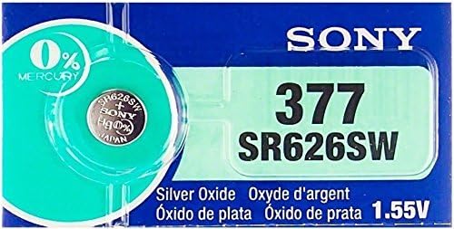 Sony 377 (SR626SW) 1.55v Silver Oxide (0% Hg) Mercury Free Watch Battery -  Made in Japan : Amazon.ae