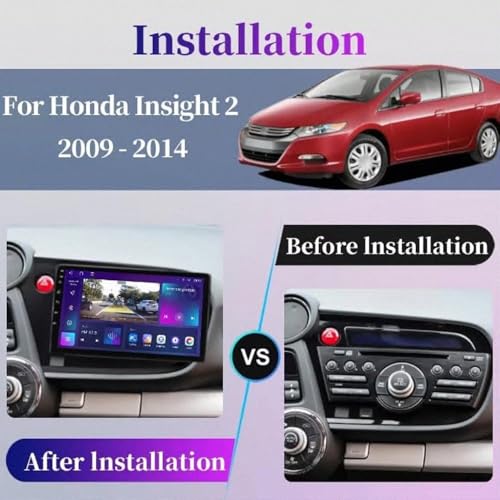 Estéreo de coche con pantalla táctil y GPS para Honda Insight 09-14 2