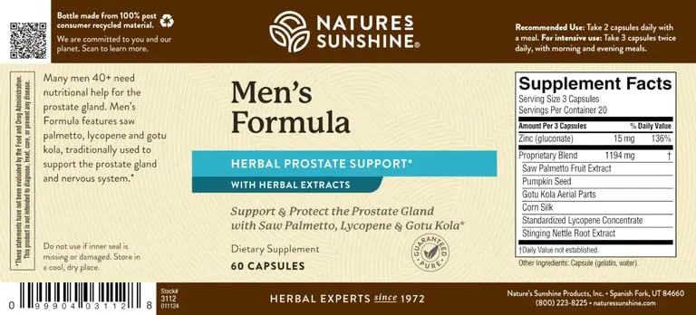 Nature's Sunshine Men's Formula
