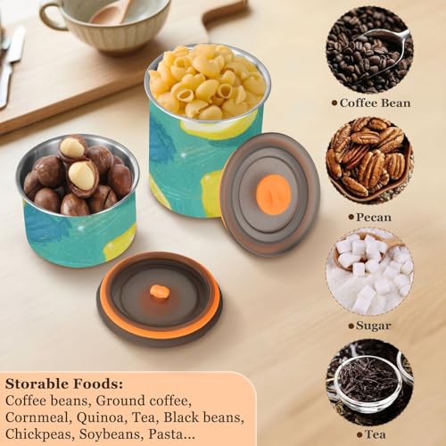Contenedor de almacenamiento con tapa de acero inoxidable miniatura 6