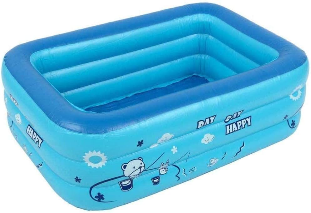 Piscina Infantil para niños, jardín al Aire Libre, temática oceánica, 3 Anillos, Piscina para Peces Tropicales, diámetro W120 x H35 Uptodate