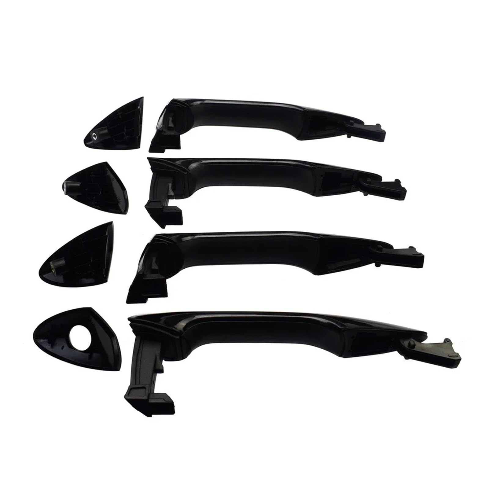 Hljnlvbn 4Pcs 1Set Door Handle For Hyundai For Elantra 2011-2016 For For Coupe 2013-2014 Outer Outside Exterior Door Handle(4Pcs 1Set)
