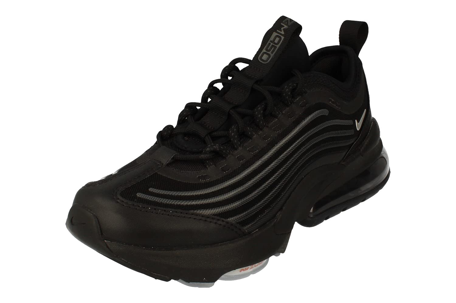 NIKE Air MAX ZM950 GS - Zapatillas Deportivas Unisex CN9835 (Negro/Plateado metálico/carmesí Brillante/Negro 002)
