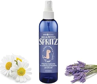 Bella PETZZO Organic Dog deodorizing Spray - Gently Deodorizes Fur While Conditioning Coat with All Calming Natural Essential Oils, Nourishing Spritz Dog Freshener