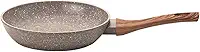 Mimo Style Frigideira Linha Cook - Estrutura em Alumínio Revestida em Cerâmica, Fundo de Indução. Cabo Soft-Touch, Não Esquenta. Funciona em Fogão a Gás, Elétrico e Indução (Grafito - Cinza, 20cm)