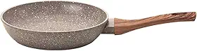 Mimo Style Frigideira Linha Cook - Estrutura em Alumínio Revestida em Cerâmica, Fundo de Indução. Cabo Soft-Touch, Não Esquenta. Funciona em Fogão a Gás, Elétrico e Indução (Grafito - Cinza, 20cm)