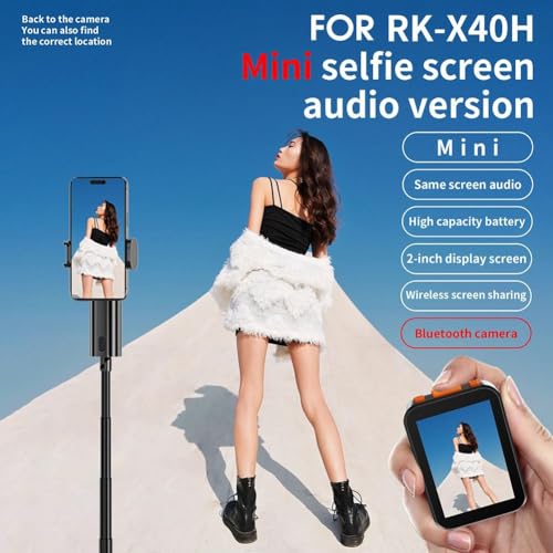 Dispositif de partage d'écran Bluetooth avec déclencheur obturation sans fil blanc - 4