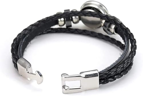 Miniatura 3 de Pulsera trenzada con la bandera de Nicaragua, cadena de cuero, pulsera de cristal, pulsera hecha a mano a la moda para hombre y mujer, regalo