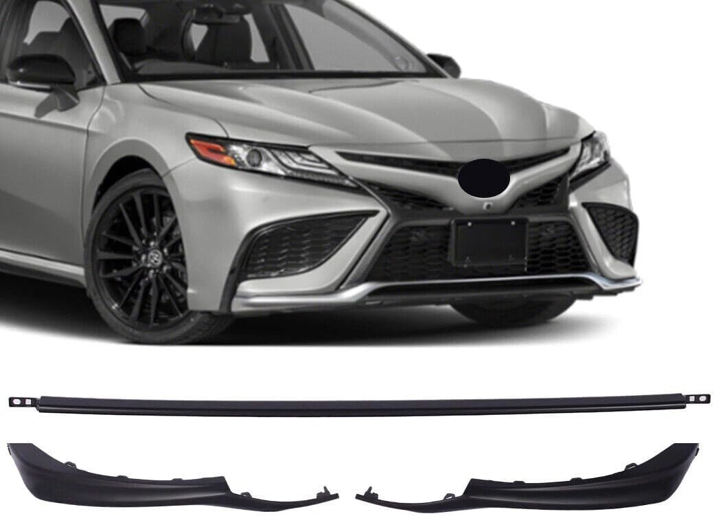 Front Bumper Lower Grille Trim Molding Kit Fit for Toyota Camry SE XSE 2021 2022 2023, Matte Black Side Lower Molding Trim Set 3PCS (21-23)