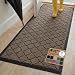Gorilla Grip Original Durable Rubber Door Mat, 72x24, Heavy Duty Runner Doormat for Indoor Outdoor, Waterproof, Easy Clean, Low-Profile Rug Mats for Winter Snow, High Traffic Areas, Beige Quatrefoil