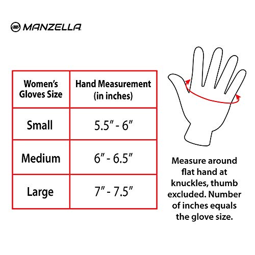 Manzella Women's All Elements 3.0 Cold Weather Sports Glove, Waterproof, Windproof, Touchscreen Capable, Black, Medium #TOP2