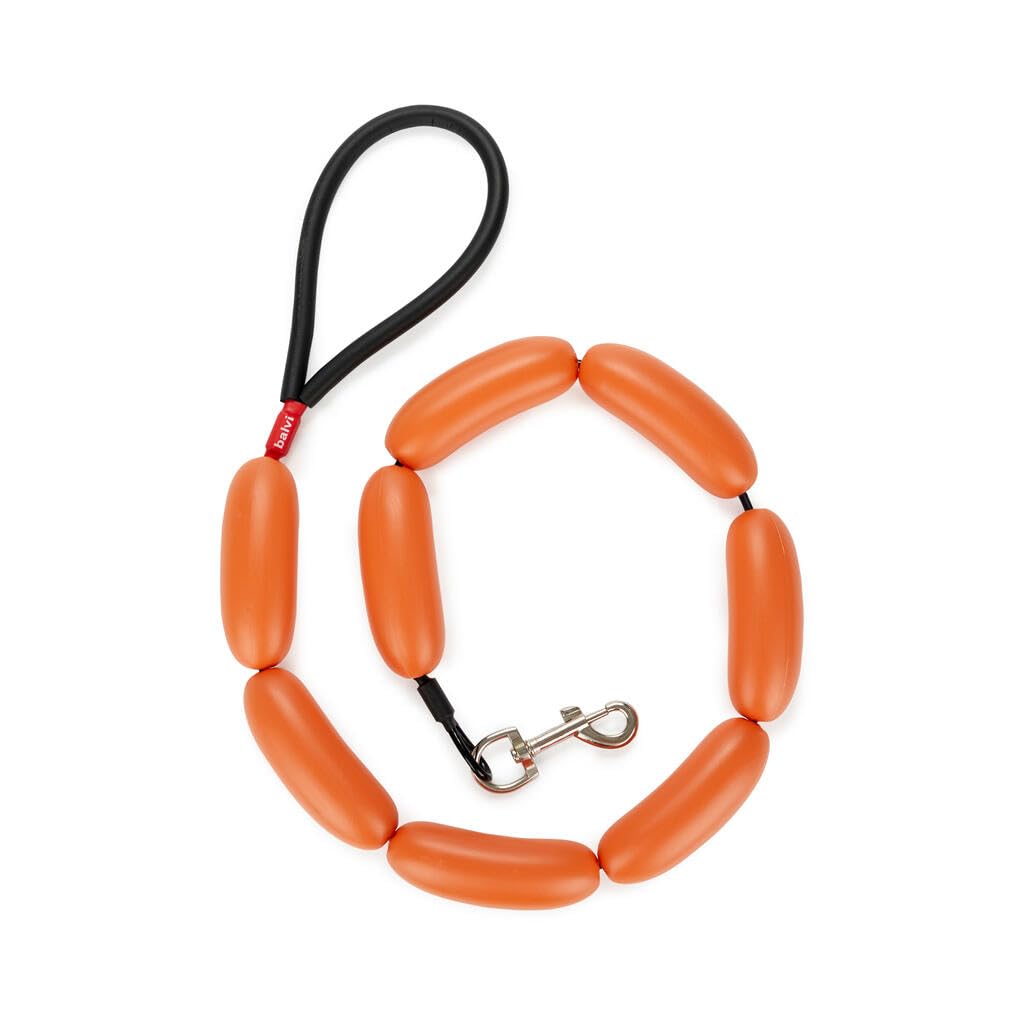 Balvi Correa Perro Hot Dog Color marrón Correa de Salchichas para Paseos con Estilo Plástico 110 cm
