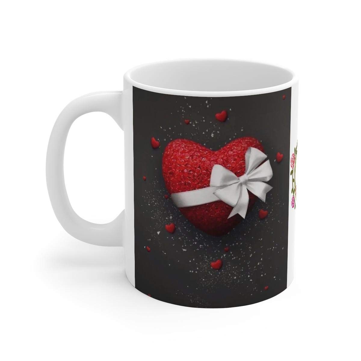 Wallpoint Love Heart-in with Letter B Unique Design Ceramic Coffee or Tea Mug Best for Gift 350ml