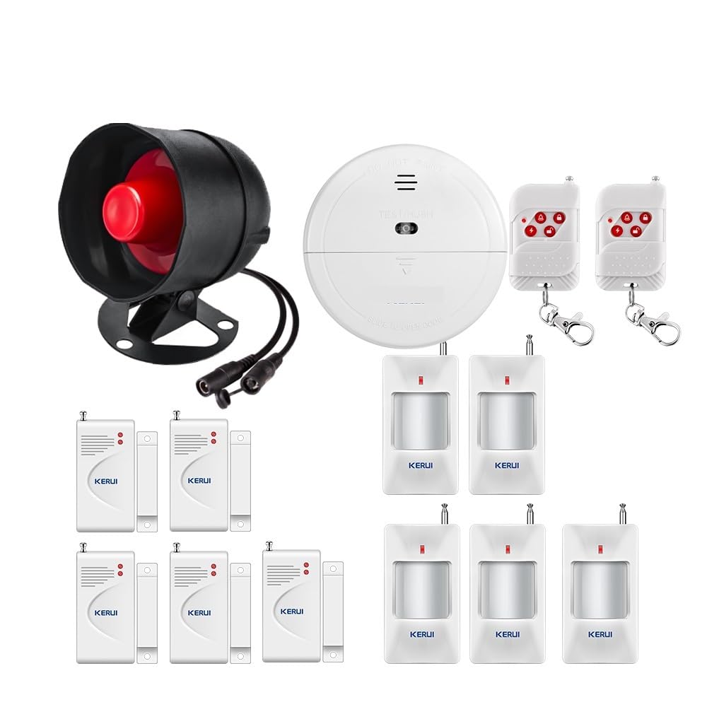 CUDTAPI Wireless Security Alarm System Siren 433Mhz Home Burglar Motion Door Sensor Tuya Smart(Tuya WIFI KIT9)